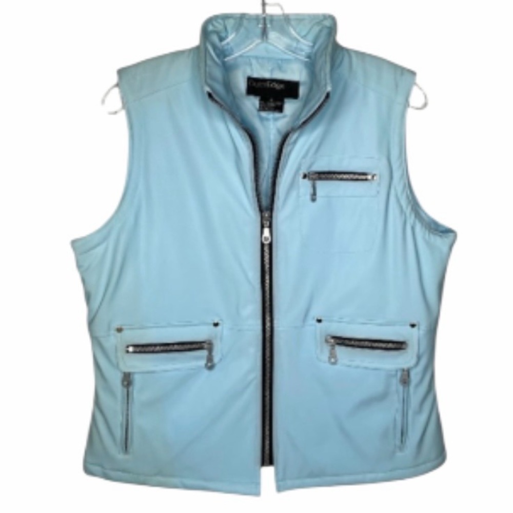 Outer Edge sky blue polyurethane vest Sz.M